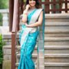 KP-R093 Soft Lichi Silk Jacquard Fancy Saree Catalog