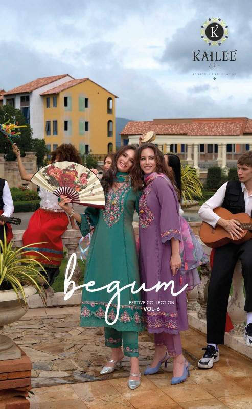 Kailee Fashion Begum Vol 6 A Wholesale Viscose Salwar Kameez