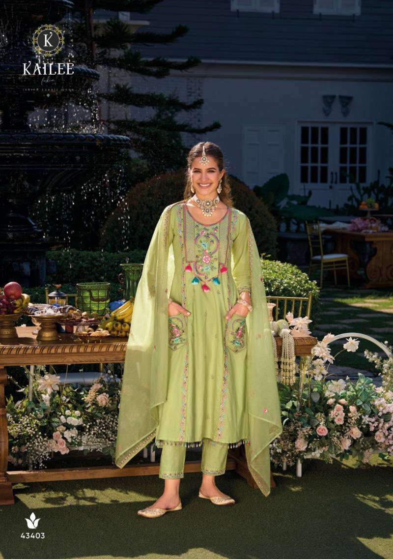 Kailee Fashion Kailee Shaili Wholesale Cotton Kurti With Bottom Dupatta - Image 4