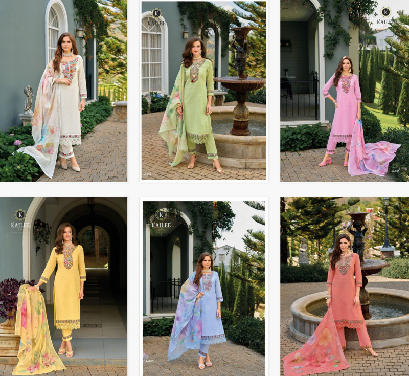 Kailee Summer Garden Vol 2 Designer Cotton Kurti Bottom With Dupatta Catalog - Image 7