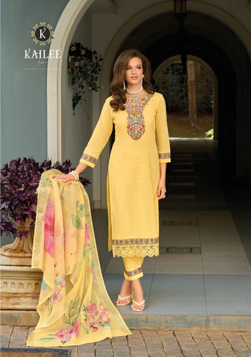 Kailee Summer Garden Vol 2 Designer Cotton Kurti Bottom With Dupatta Catalog - Image 4