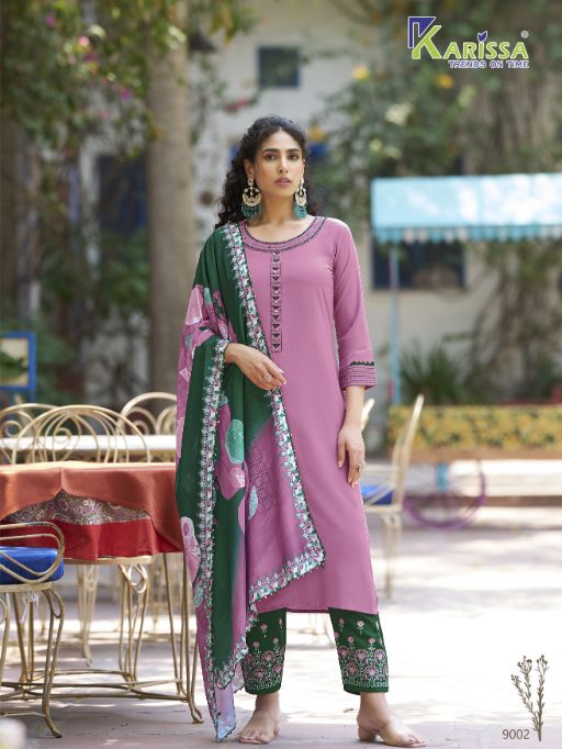Karissa Vidisha Vol-9 Wholesale Rayon Kurti With Bottom Dupatta Catalog - Image 4