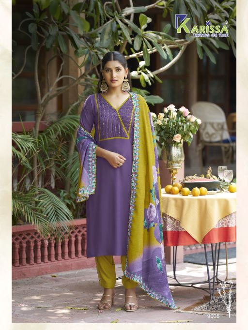 Karissa Vidisha Vol-9 Wholesale Rayon Kurti With Bottom Dupatta Catalog - Image 3