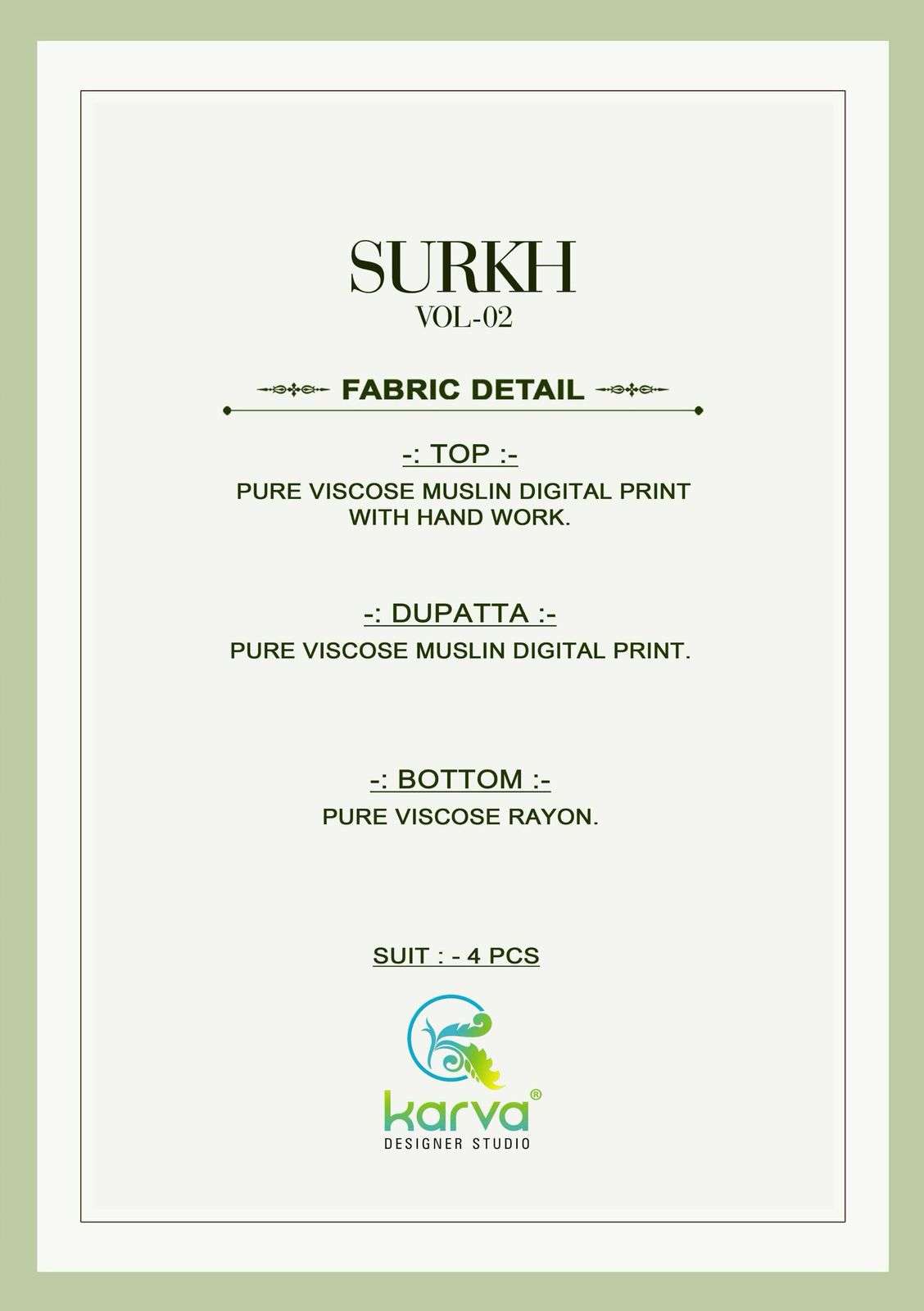 Karva Designer Studio Surkh VOL 2 Viscose Wholesale Salwar Kameez - Image 6