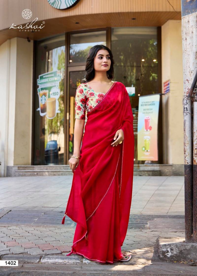 Kashvi Neel Vol-14 Mono Satin Swarovski Work Wholesale Saree (7)