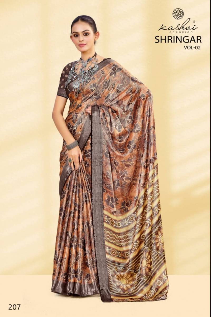 Kashvi Shringar Vol 2 Brasso With Foil Fancy Saree Collection - Image 8