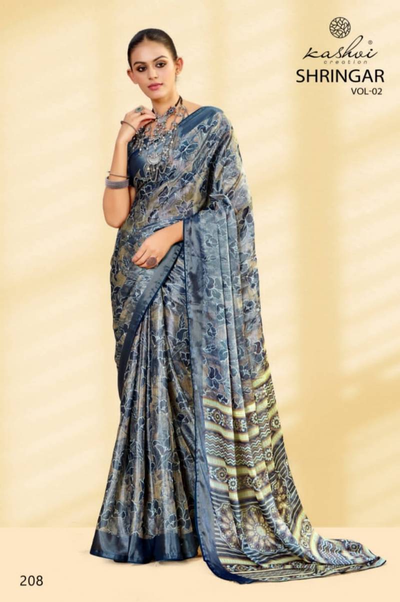 Kashvi Shringar Vol 2 Brasso With Foil Fancy Saree Collection - Image 2