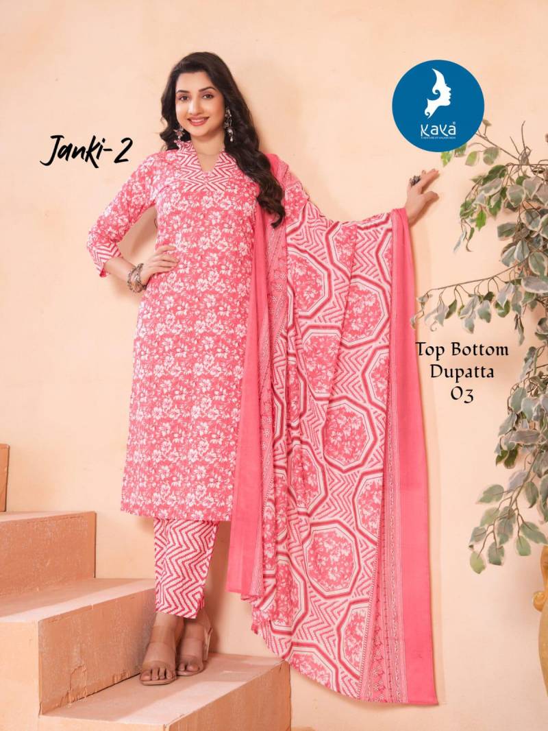 Kaya Janki 2 Printed Wholesale Cotton Kurti With Bottom Dupatta