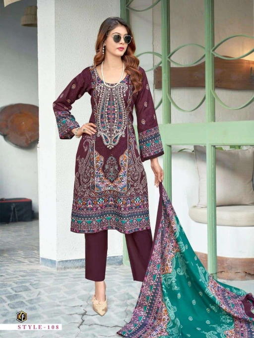 Keval Fab Jazmin Cotton Digital Print Wholesale Salwar Suit Catalog - Image 3