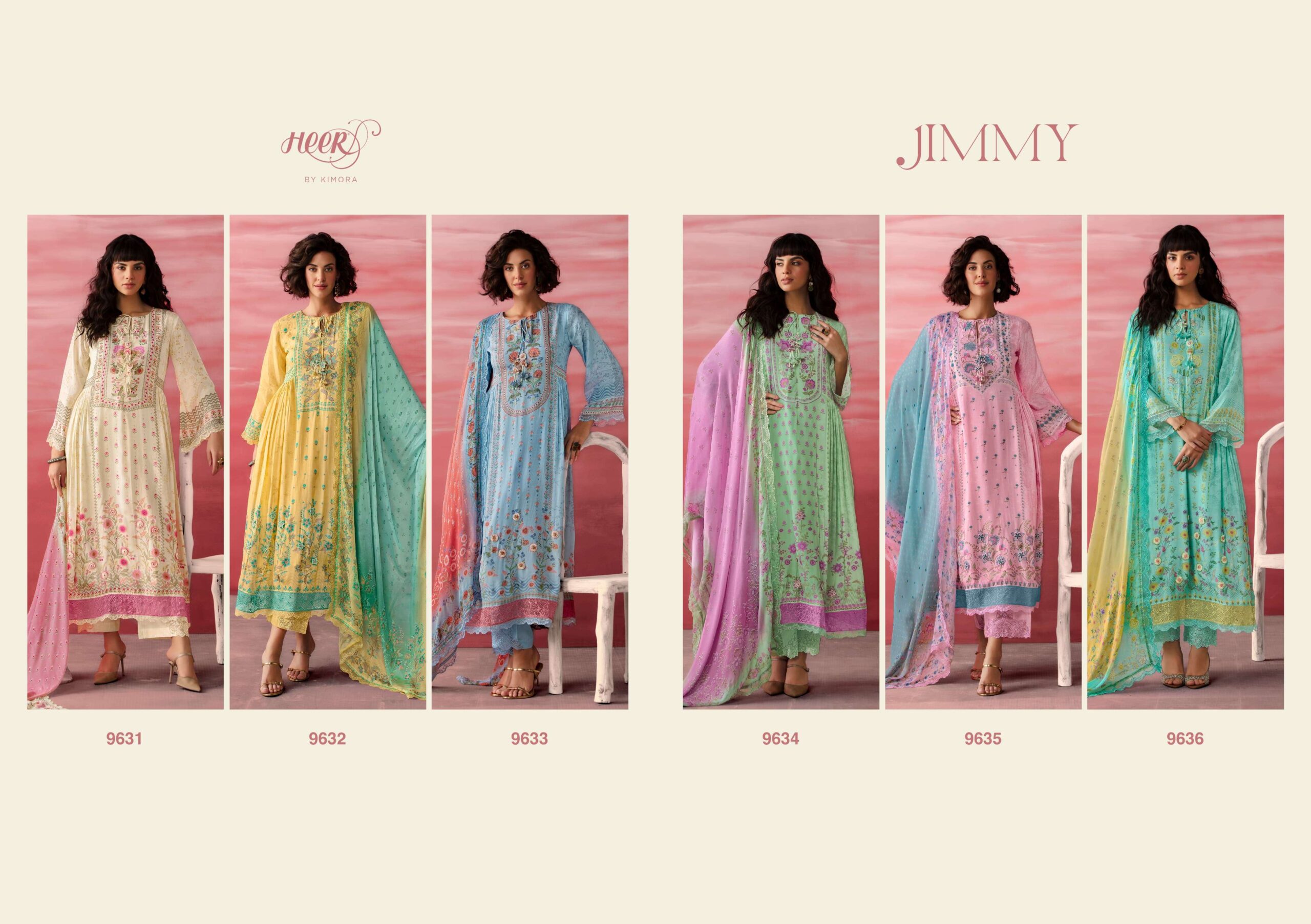 Kimora Fashion Jimmy Muslin Heavy Designer Salwar Suit Catalog — Wholesale Salwar Suits, Kimora wholesale from Surat - Gallery Image 4