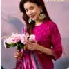 Kushal Chandani Vol 2 Roman Silk Wholesale Kurti Pant Dupatta Set ,Roman silk kurti set, kurti pant dupatta, Kushal Chandani Vol 2, wholesale ethnic wear