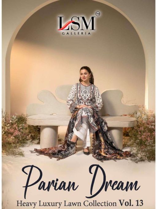 LSM Galleria Parian Dream VOL13 Wholesale Cotton Karachi Dress Material