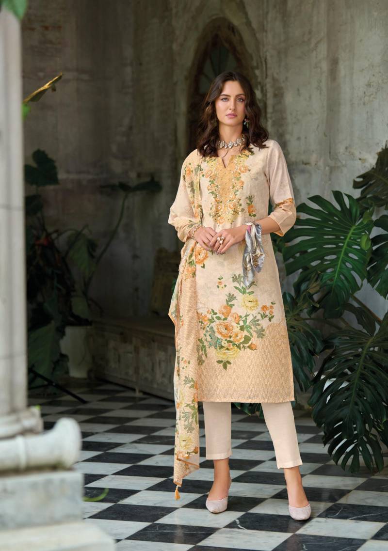 Lady Leela Summer Pastels Vol 2 Linen Kurti Pant With Dupatta Collection