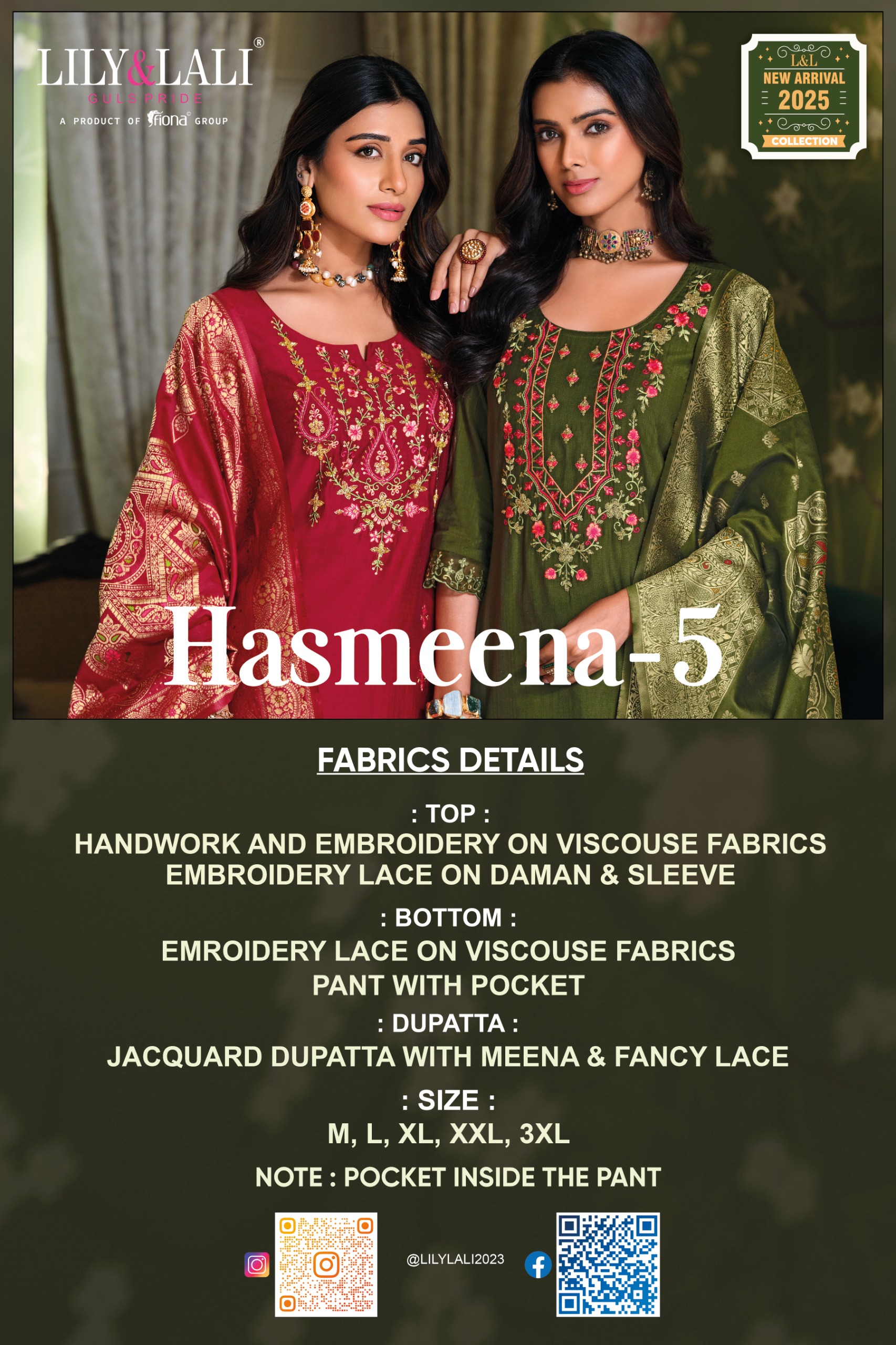 Lily & Lali Hasmeena Vol 5 Wholesale Viscose Kurti With Bottom Dupatta Catalog - Image 9
