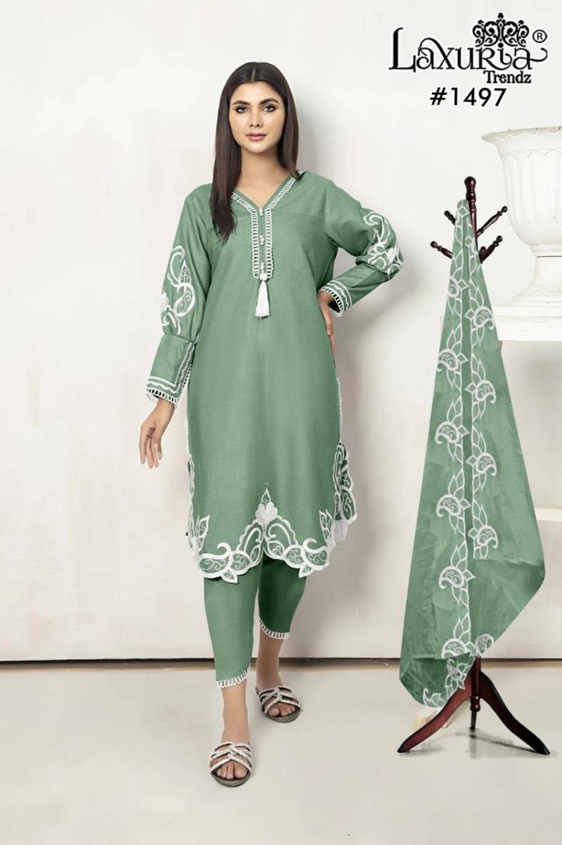 Luxuria Trendz 1497 Wholesale Readymade Satin Salwar Kameez