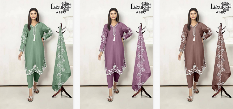 Luxuria Trendz 1497 Wholesale Readymade Satin Salwar Kameez - Image 6