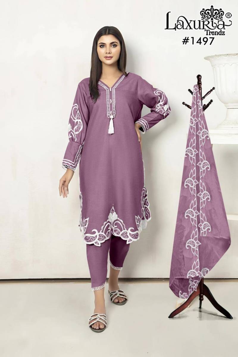 Luxuria Trendz 1497 Wholesale Readymade Satin Salwar Kameez - Image 2