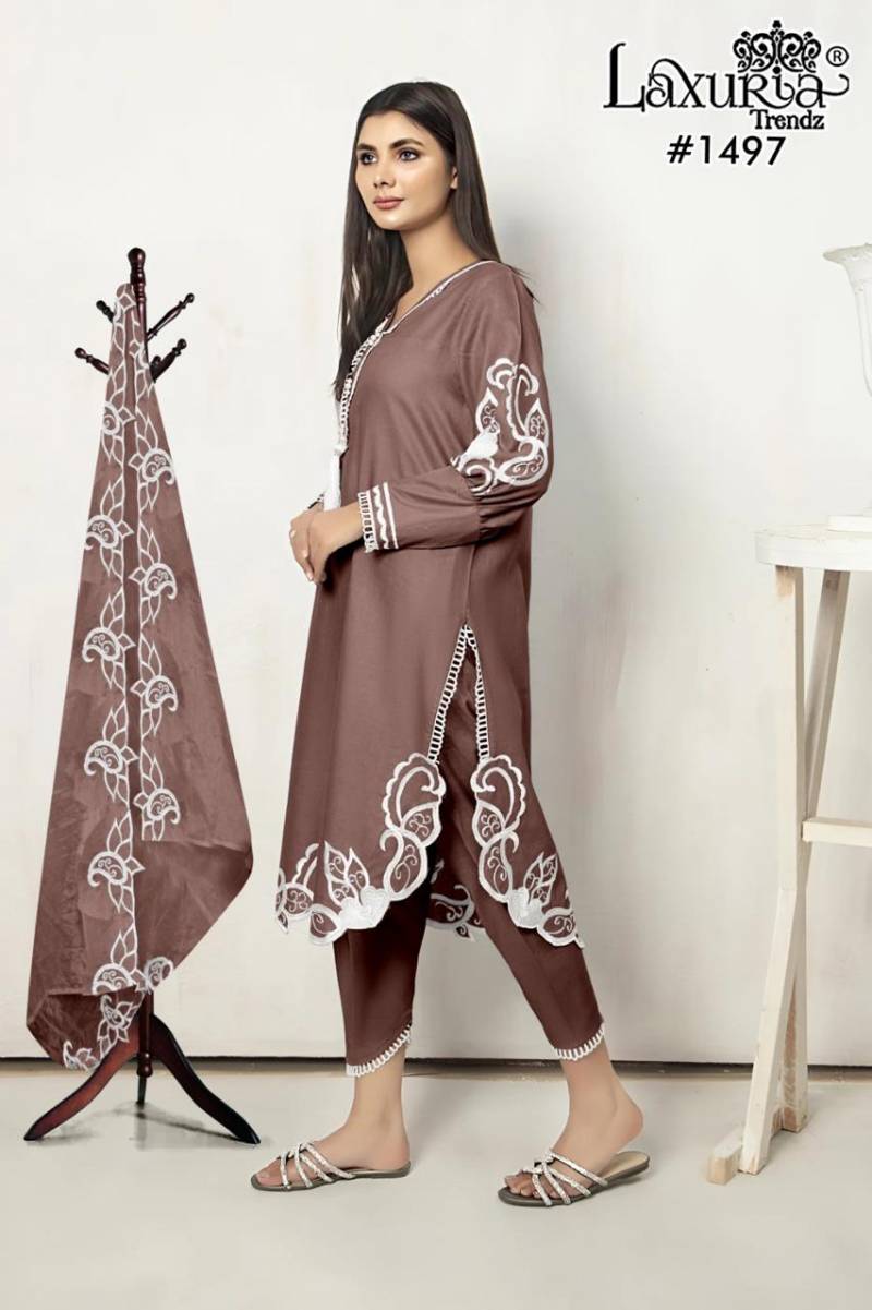 Luxuria Trendz 1497 Wholesale Readymade Satin Salwar Kameez - Image 5