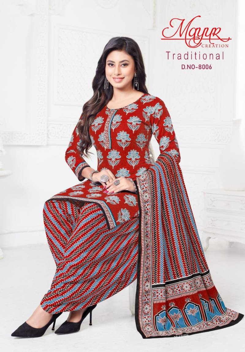 Mayur Traditional Vol 8 Cotton Printed Dress Material Collection