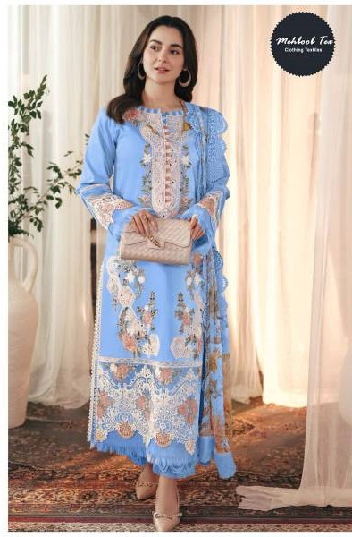 Mehboob Tex 1587 Wholesale Pakistani Suits With Bottom Dupatta Collection