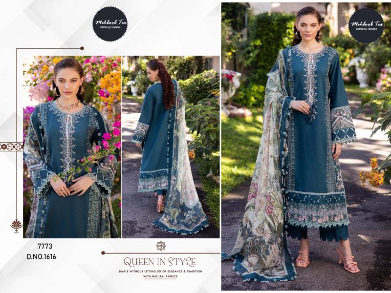 Mehboob Tex 1616 Chiffon Dupatta Pakistani Suits Collection - Image 3