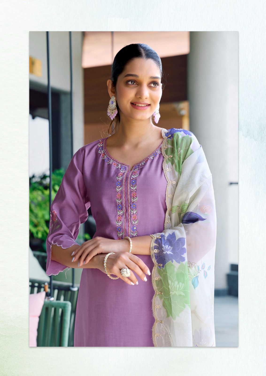 Mittoo Shreelekha Modal Viscose Printed Kurti With Bottom Dupatta Collection - Image 3