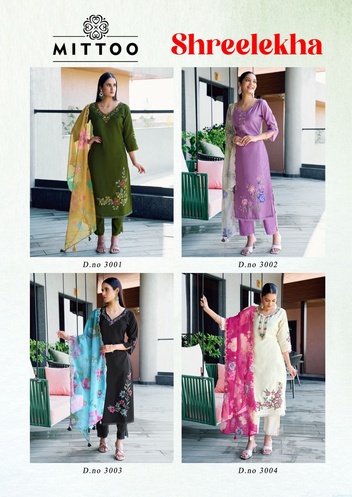 Mittoo Shreelekha Modal Viscose Printed Kurti With Bottom Dupatta Collection - Image 4