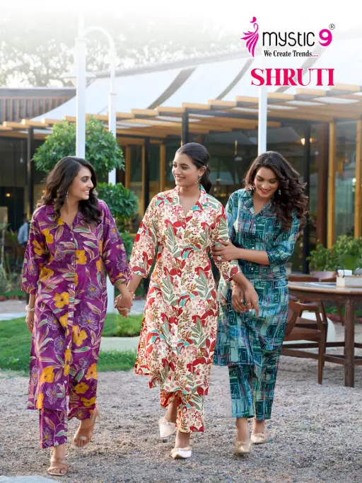 Mystic 9 Shruti Vol 1 Wholesale Premium Printed CO-ORD Catalolg