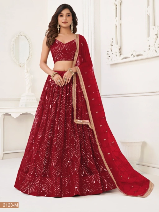 Narayani Fashion House Butterfly Net Wholesale Lehenga Collection