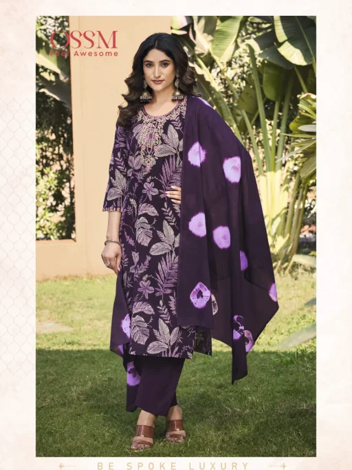 OSSM Sunshine Cotton Flex Printed Kurti Bottom Dupatta Collection - Image 4
