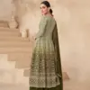 Olive Green Georgette with Intricate Embroidery Anarkali Suit Set