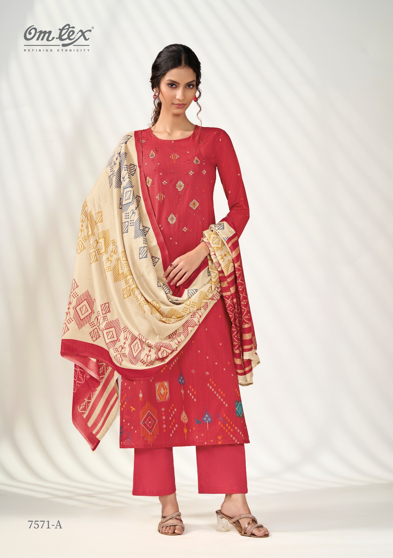 Omtex Bold Fashion Premium Cotton Salwar Suits Wholesale Catalog