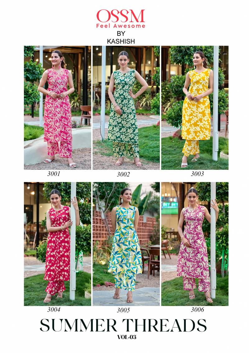 Ossm Summer Threads Vol 3 Cotton Printed Co Ord Set Collection - Image 7