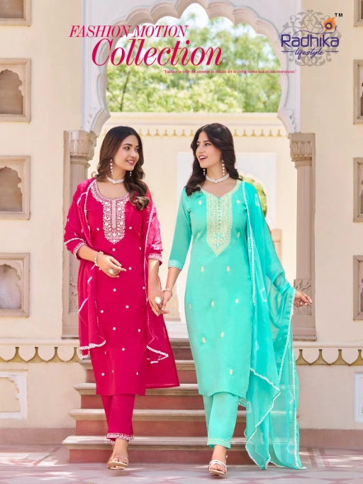 Radhika Cotton Culture Vol 3 Kurti Pant with Dupatta Collection - Image 5