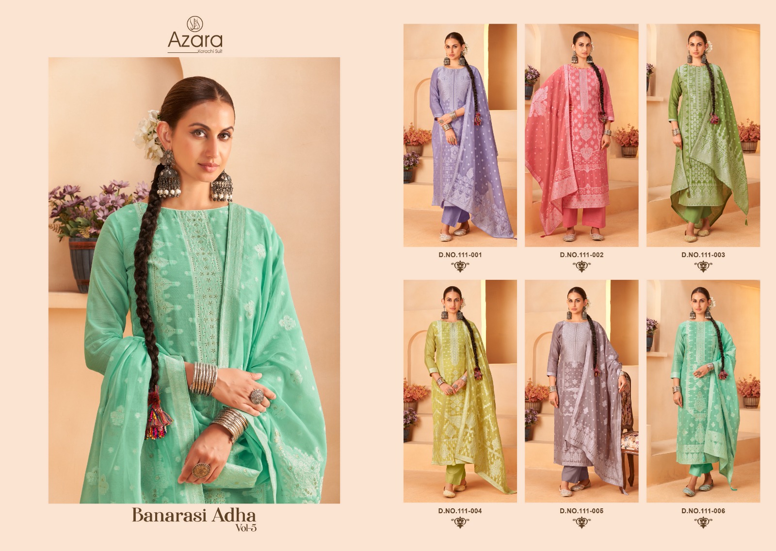 Radhika Fashion Banarashi Adah-5 Wholesale Cotton Salwar Suit - Image 6