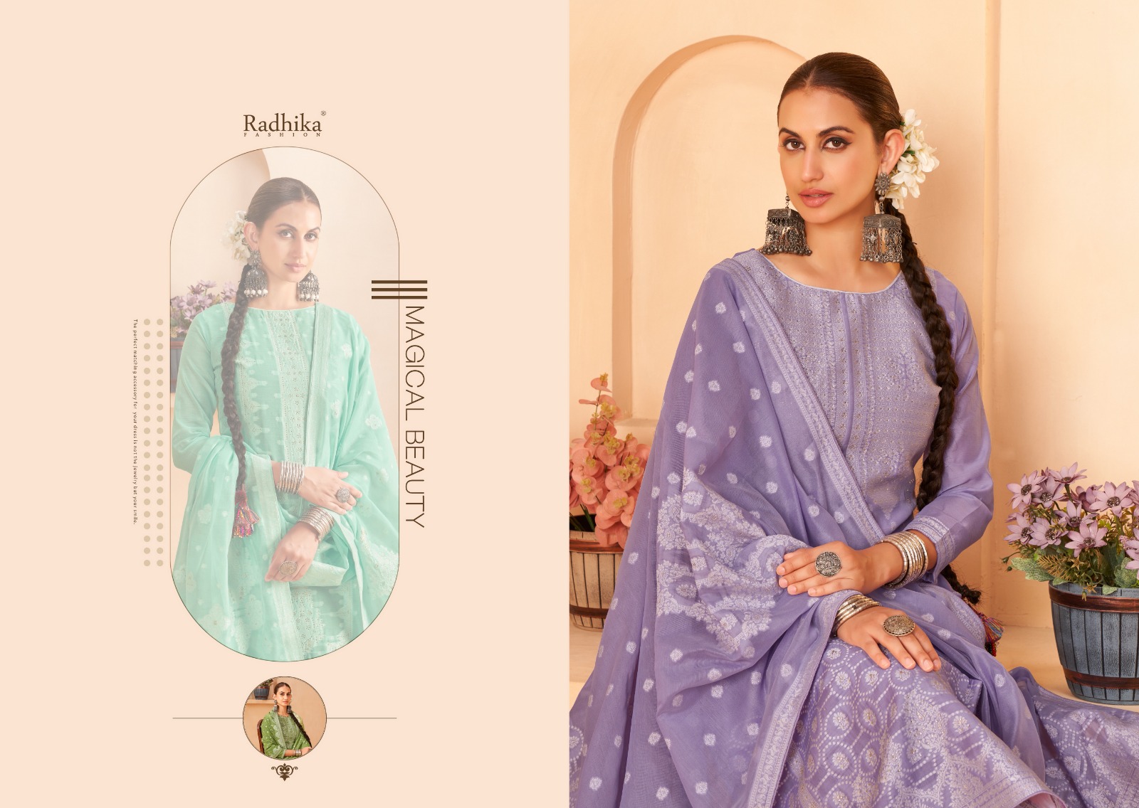 Radhika Fashion Banarashi Adah-5 Wholesale Cotton Salwar Suit - Image 9