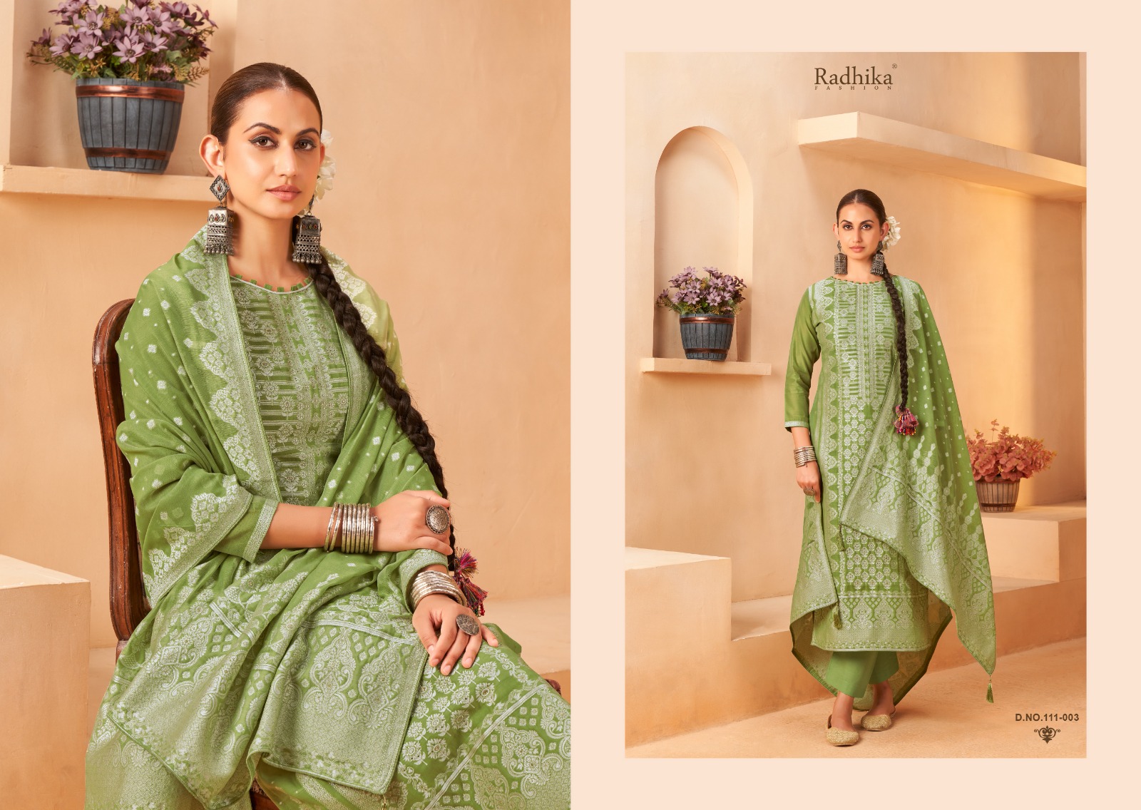 Radhika Fashion Banarashi Adah-5 Wholesale Cotton Salwar Suit - Image 10