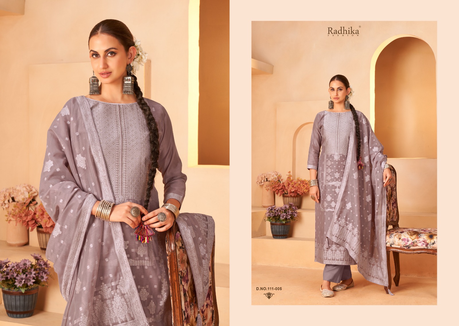 Radhika Fashion Banarashi Adah-5 Wholesale Cotton Salwar Suit - Image 4