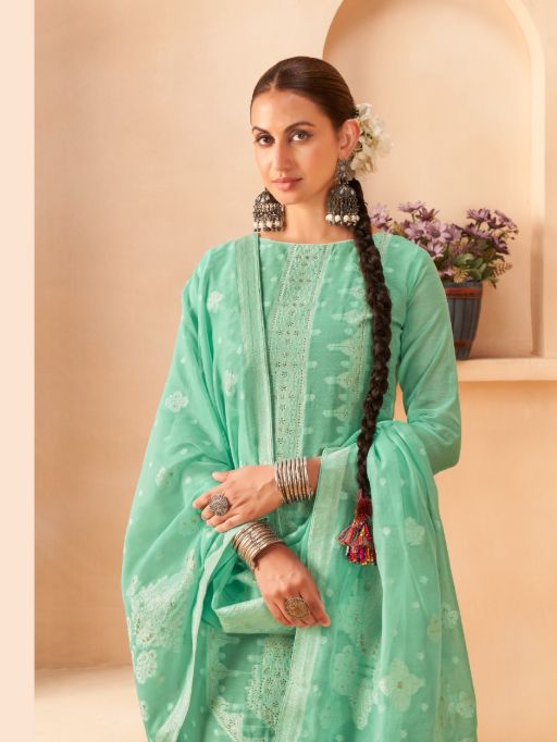 Radhika Fashion Banarashi Adah-5 Wholesale Cotton Jacquard Salwar Suit