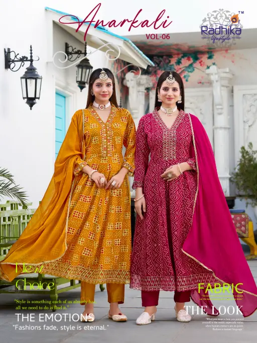 Radhika Lifestyle Anarkali Vol 6 Heavy Rayon Anarkali Kurti Collection
