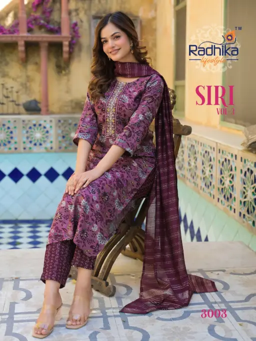 Radhika Lifestyle Siri Vol 3 Rayon Print Kurti With Bottom Dupatta Catalog - Image 5