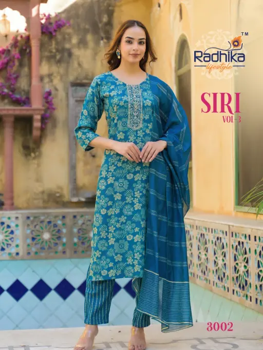 Radhika Lifestyle Siri Vol 3 Rayon Print Kurti With Bottom Dupatta Catalog - Image 6