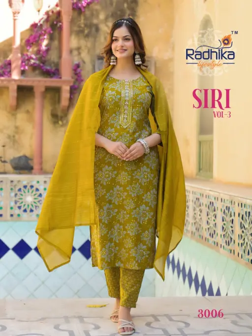Radhika Lifestyle Siri Vol 3 Rayon Print Kurti With Bottom Dupatta Catalog - Image 8