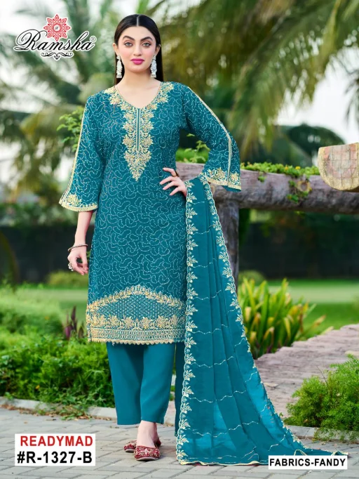 Ramsha R-1327 NX Pakistani Designer Salwar Suit Wholesale Collection - Image 4