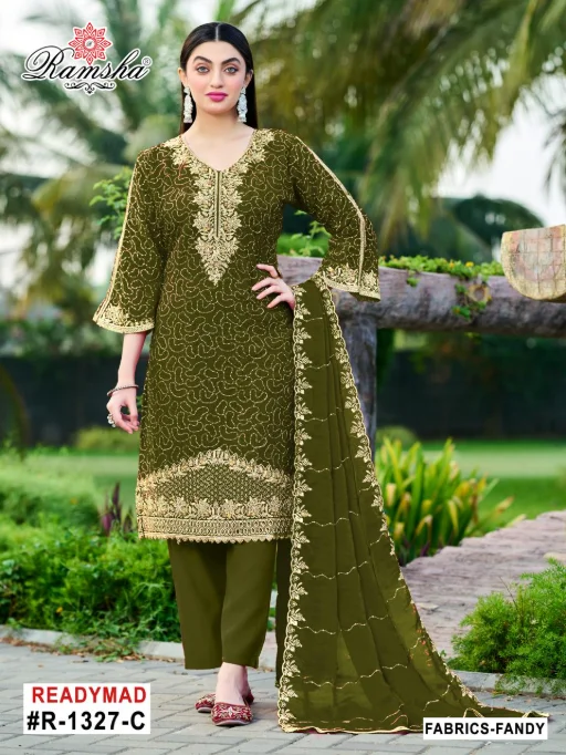 Ramsha R-1327 NX Pakistani Designer Salwar Suit Wholesale Collection - Image 3