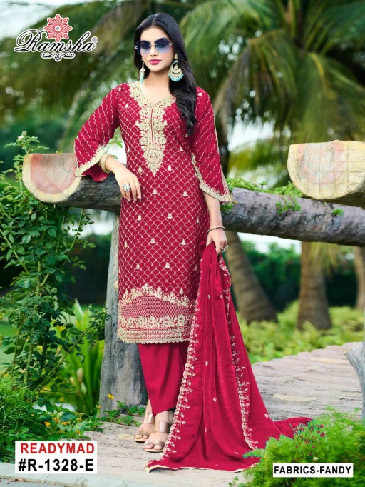 Ramsha R-1328 NX Readymade Wholesale Pakistani Designer Suit - Image 2