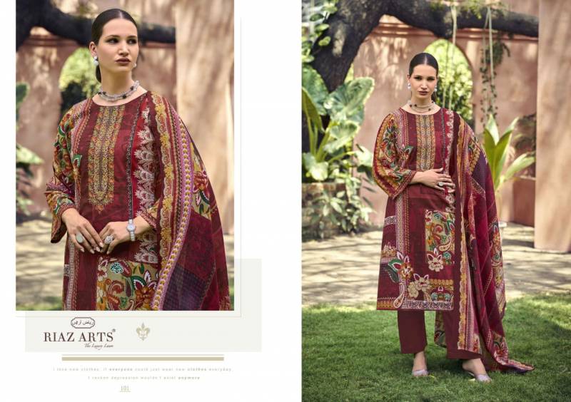 Riaz Arts Musafir Vol 23 Wholesale Lawn Digital Printed Dress Material Collection - Image 2