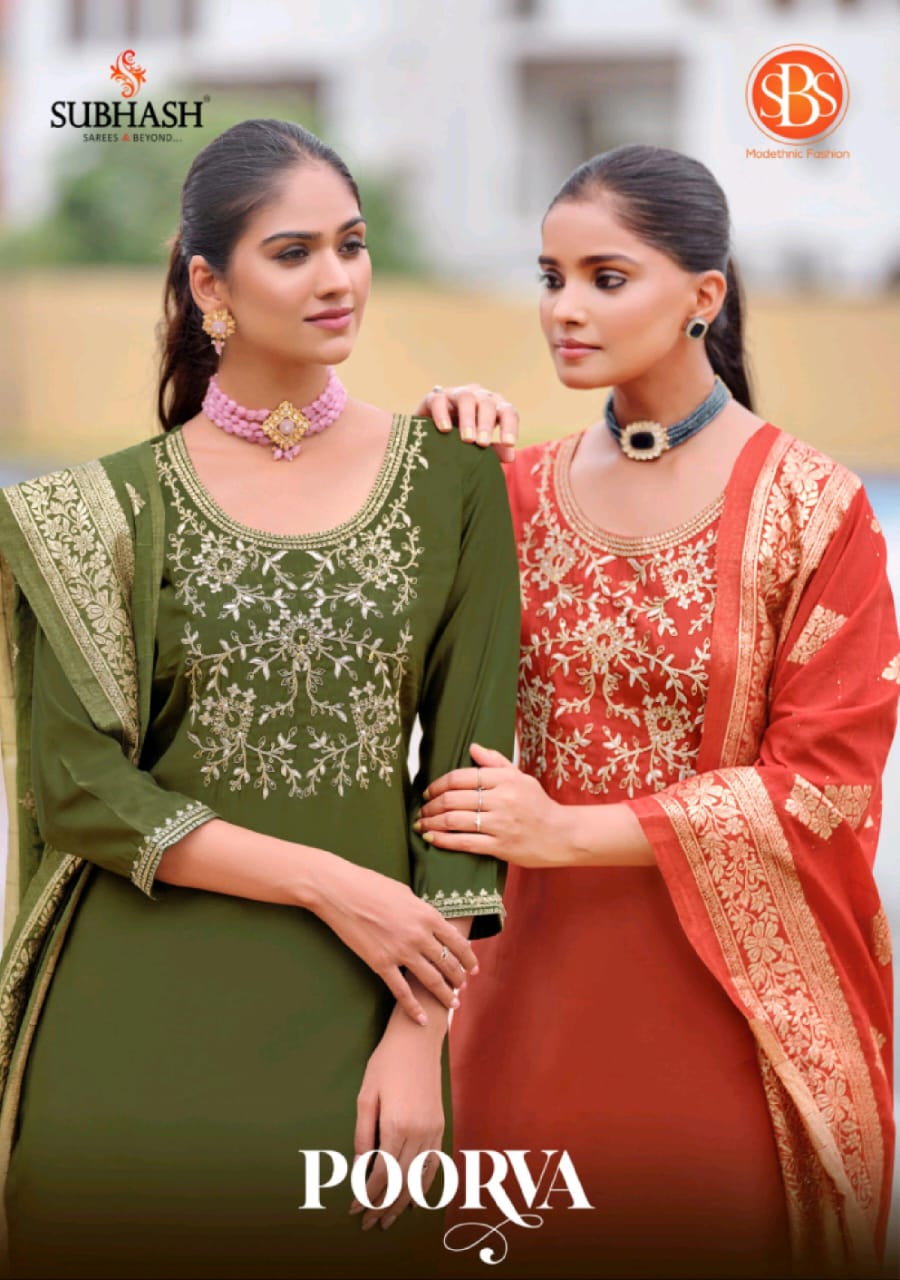 SBS Poorva Roman Wholesale Silk Readymade Salwar Suit Collection