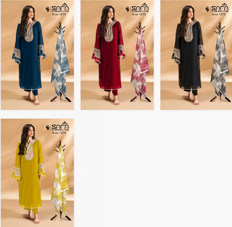 Safa Fashion Fab 1275 Wholesale Readmade Pakistani Suit Catalog - Image 5