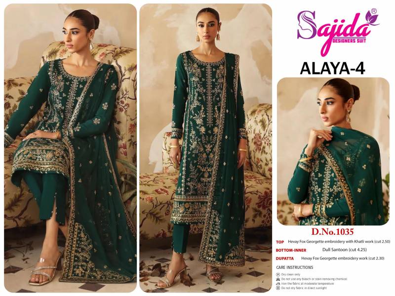 Sajida 1035 Georgette Wholesale Pakistani Salwar Suit Collection - Image 2